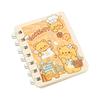 A7 Cuaderno de Bobina Enrollable de Alta Apariencia Oso de Dibujos Animados Bloc de Notas Estudiante Mini Portátil Bolsillo con Solapa Cuaderno para Pantalones Fabricante Venta al por Mayor