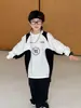Ropa Infantil Sudadera con Bloques de Color para Niños 2026 Primavera Nuevo Estilo Ropa Deportiva de Manga Raglán para Niños Tops de Moda para Niños Grandes Primavera y Otoño