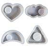 Gesso Cimento DIY Geometria Lua Suporte de Vela Molde Coração Amor Nuvens Suporte de Vela Aromaterapia Espelho Silicone Molde
