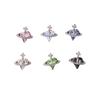 Accesorios para uñas Reina Madre Super Brillantes universo tamaño pequeño Corazón Torcido Diamante lujo ligero aleación tridimensional plata accesorios para uñas al por mayor