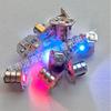 Acessórios de brinquedo flash LED vermelho e azul três baterias interruptor de mola movimento lâmpada flash vibratória fonte eletrônica fabricante
