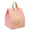 Bolsas isolantes personalizadas para bolos para assar, bolsas tote isolantes para bolo e chá de leite, sacolas de TNT para bolo com impressão de logotipo