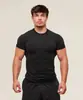 Camiseta Deportiva Ajustada para Hombre Gym-Shark Fitness Manga Corta Running Entrenamiento Secado Rápido Baloncesto Exclusiva Transfronteriza
