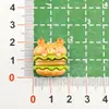 Serie de Hamburguesas Lindas de Dibujos Animados Kapibala Accesorios de Resina DIY Pegatinas para Refrigerador Llavero Colgante para Joyería Material