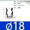 Abrazaderas elásticas de acero inoxidable aisladas recubiertas de goma para tuberías, clips para tuberías, abrazaderas en forma de U, abrazaderas para tubos de lámparas, clips de resorte para tuberías de agua y soportes.