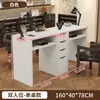 Banco de trabajo de manicura especializado retro engrosado de doble capa para salones de uñas, mesa de manicura multifuncional de almacenamiento para una o dos personas