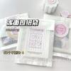 Bolsa de papel de algodón blanco ins de alto valor embalaje esmerilado translúcido tarjeta pequeña de frijol de amor bolsa autosellante portátil gruesa