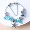 Estilo Verano Europeo y Americano Más Vendido Verano Océano DIY Estrella de Mar Tortuga Cuentas Colgante de Estrella de Mar Pulsera para Mujer Venta al por Mayor