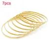 Pulseira Cassia Feminina Popular Lisa com Anel Anel Plano Empilhado Multi-Anel Brilhante Vários Tamanhos Aço Titânio Pulseira Feminina