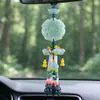 Colgante de perfume de coche de fábrica Xiangyun, calabaza de loto de jade verde, colgante creativo para decoración de coche, accesorios para coche al por mayor