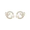 Novo Estilo de Outono Micro cravejado com zircônia brincos de tarraxa elegantes femininos agulha de prata S925 design exclusivo brincos de borboleta brincos de pérola