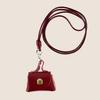 Bolsa de almacenamiento para gafas de sol retro de cuero transfronteriza, collar colgante, cadena de gafas de nicho de lujo ligero, almacenamiento de auriculares, monedero