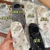 Calcetines finos de verano para mujer, estilo Miu, con lazo, calcetines tobilleros de corte bajo, antideslizantes, invisibles, calados, transpirables