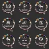 Comércio Exterior Transfronteiriço Moda Doze Constelações Pulseiras Pedra Natural Oito Planetas Pulseiras 12 Constelações Pulseiras Mais Vendidas Atacado