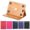 Funda Protectora Rotatoria de Tres Agujeros con Patrón de Vaca Bicolor Universal de 7/10 pulgadas para Tableta, Funda de Cuero para Tableta, Funda de Cuero con Gancho de Cuatro Esquinas de Silicona
