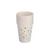 Plato de papel desechable vaso de papel tazón de papel traje punto dorado vajilla fiesta de cumpleaños plato de papel servilleta venta al por mayor