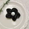 Malha Pérola Coreana Flor de Cinco Pétalas Bordada à Mão Flor de Pérola Acessórios DIY Acessórios para Headwear Bolsas Sapatos Meias Acessórios de Vestuário