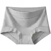 Pantaloncillos tipo boxer de algodón de Xinjiang de tiro medio con ligero control de abdomen, transpirables, hipoalergénicos, alta elasticidad, sin constricción, ropa interior triangular sin costuras para mujer 9024