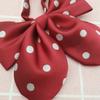 Pajarita original de Song Xiaoxia con orejas de conejo y lunares para niña, estilo universitario japonés con lunares rojos grandes y flores