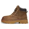 Botas de Trabajo Estilo Británico de Caña Alta Martin para Hombre, Botines Gruesos para Motocicleta Otoño/Invierno, Botas Casuales Retro para Hombre para Exteriores