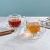 Copo de Vidro Transparente Resistente ao Calor com Alça para Café, Mocha Gelado, Latte Caramelo, Xícara para Chá de Café