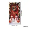 Nova capa de porta de Natal transfronteiriça, montagem de decoração de festa para criar atmosfera e oportunidades de fotos, bandeiras e faixas suspensas de Natal ao ar livre