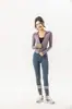 Traje de Yoga Personalizado Estilo Nuevo Leica para Mujer Otoño e Invierno Cuello en V Cremallera Ropa Deportiva Traje para Correr Fitness al Aire Libre Traje de Yoga