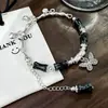 Pulseira de laço de flor de cerejeira de zircônia rosa feminina Ins Nicho Light Luxo Elegante High-end Estilo Cool Namorada Pulseira da moda