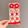 Nuevo Diadema de Goma para Niños Adorno de Cabeza de Año Nuevo Cuerda para el Pelo con Lazo Anillo para el Cabello de Bebé No Tira Cuerda para el Cabello de Niñas Accesorios para el Cabello de Año Nuevo