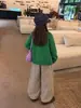 Pantalones casuales forrados de polar para niñas, colección otoño/invierno, estilo nuevo, pantalones largos a cuadros engrosados para niños, pantalones rectos estilo coreano para bebés niñas