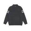 Yidao Vintage 25 Otoño/Invierno Nuevo de Gama Alta Perezoso Media Cremallera Bloque de Color Cuello Alto Suéter de Punto Casual Cálido