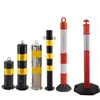 Columna de advertencia de aislamiento de tráfico de plástico, columna móvil de plástico, dispositivo anticolisión para bloquear vehículos en la carretera, instalaciones para pilotes de bloqueo de carreteras