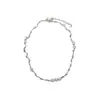 Nuevo collar y pendientes de circón brillante para mujer, lujo ligero con un toque de alta gama, cadena para la clavícula ultrabrillante, accesorio versátil de moda para el día a día