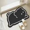 Alfombra de Piso Absorbente de Secado Rápido de Dibujos Animados para Baño Suave de Lodo Diatomeas Alfombra Irregular para Puerta Entrada de Inodoro Alfombra de Piso Resistente al Desgaste Antideslizante