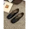 2026 Zapatos Planos Ultra Suaves para Mujer, Zapatos de Cuero con Punta Cuadrada, Estilo Unisex, Artístico, Casual, Sencillo, Versátil, Zapatos Individuales