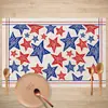 Amazon Mantel Americano del Día de la Independencia Transfronterizo con Estrella de Cinco Puntas y Estampado de Letras Decoración para Celebración Festiva Mantel de Mesa