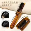 Peine de Cola con Cerdas de Jabalí para Dar Volumen, Dientes Finos, Cabello Rizado, Herramienta Especial de Peinado para Maquilladores para Recogidos y Coletas