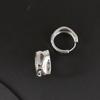 Pendientes de botón para oreja Seiko diseño completo cuerpo plata S925 personalidad textura simple cóncavo cara ancha aro para oreja estilo frío