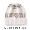 Gorro de punto de cachemira jacquard a rayas estilo coreano, nueva colección otoño/invierno, simple y versátil, grueso y cálido, perfecto para el clima frío