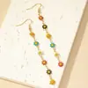 Verano Nuevo Venta Caliente Color Fresco Pequeño Pendientes de Margarita Pequeña Celebridad de Internet Femenina Moda Elegante Pendientes de Botón de Flor para Viajar