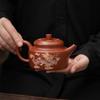 Tetera de Arcilla Púrpura Hecha de Mineral Original, Tetera Dezhong con Filtro de Agujero de Bola, Gran Capacidad, Diseño de Dragón y Fénix, Olla para Preparar Té para Té Kung Fu