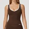 Top deportivo sin mangas ajustado, sensación de segunda piel, con bloques de color, para mujer, espalda descubierta, para yoga, ropa de gimnasio, top deportivo exterior, hecho a medida