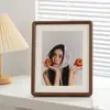 Nuevo marco de fotos estilo chino para pintura y caligrafía tradicional china, marco para montaje de fotos, madera maciza con uniones de caja y espiga, esquinas redondeadas, madera de nogal