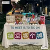 Toalha de Mesa Chão Promoção Publicidade Feira Noturna Barraca de Rua Pano de Feira Pano de Pendurar Pano de Piquenique Enfeites Celebridade da Internet Artigos de Uso Diário