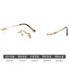 Gafas retro sin montura de tamaño grande para mujer, monturas de titanio puro de Shenzhen, se pueden equipar con lentes recetados, monturas de gafas para miopía sin montura al por mayor