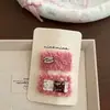 Grampo de Cabelo Flor de Lã Plush Estilo Coreano Niannian com Renda Doce Coração Floral Clip Bb Acessório de Cabelo Versátil