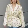 Colección otoño/invierno 2026 de Amazon: Moda europea y americana transfronteriza, que favorece la figura, adelgazante, con cinturón en la cintura, corte holgado, chaqueta versátil de cuello en V para mujer