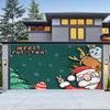 Tela de tapiz para puerta de garaje exterior navideña, tela de fondo para decoración de fiestas navideñas con tela colgante, tamaño grande