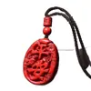 Pingente de Paz Areia Vermelha Imperial Cinábrio Cru Areia Roxa Pingente de Ano do Zodíaco Presente para Homens e Mulheres Venda por Atacado Dropshipping