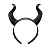 Tocado de Halloween con Cuernos, Diadema Roja y Negra Temática de Diablo para Fiesta, Diadema de Mascarada, Venta al por Mayor desde el Fabricante